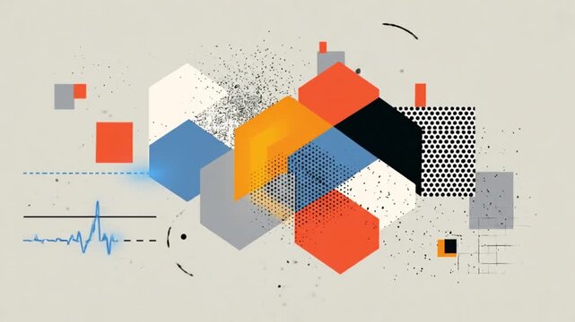 abstract geometric block construction