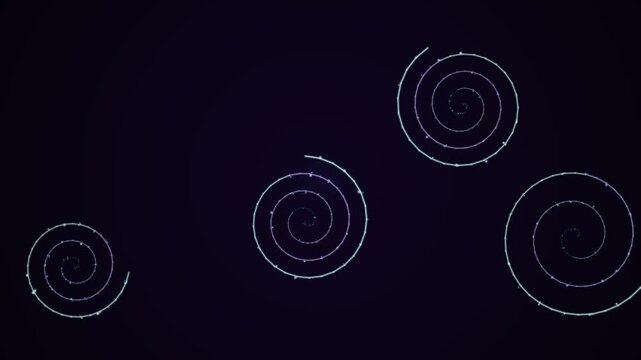 An abstract black and white background featuring a vector pattern of swirling circles and spiral shapes creates a stylish round illustration for a modern business wallpaper design