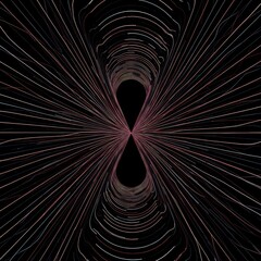Obraz premium Hypnotic digital art featuring continuous, undulating lines and fractal geometry expressing endless visual flow and perpetual motion, background, conceptual, endless