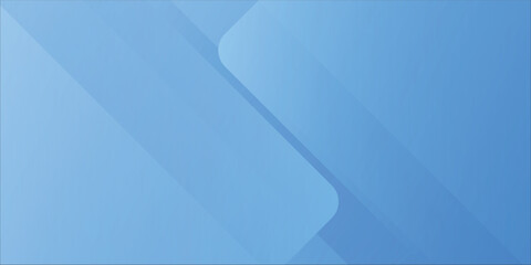 Abstract bright sky blue background with minimalist geometric material design layers.