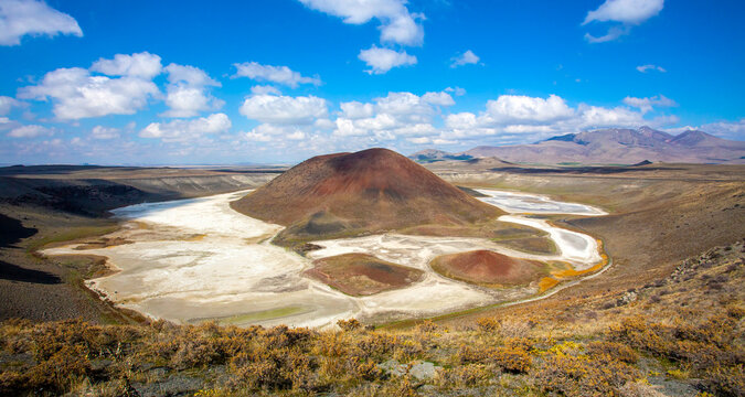 Turkey Konya crater lake, Lake Meke, Unfortunately the lake no longer exists because the lake is dry - 01 April, 2021