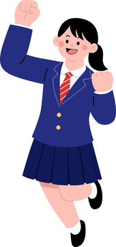 cartoon illustration of a girl