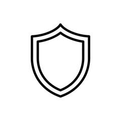Obraz premium Minimalist Shield Icon for Security and Protection Symbol in Digital Design