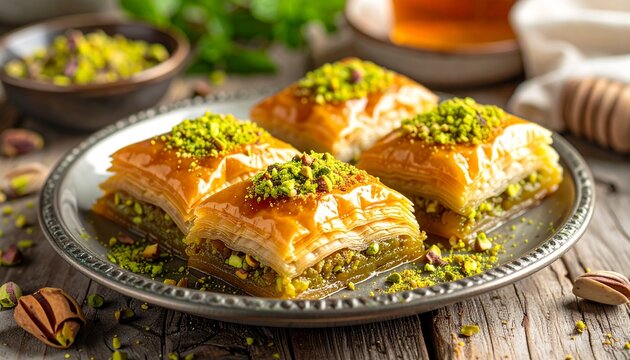 T&uuml;rkische Baklava mit Pistazien