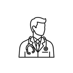 Fototapeta premium Professional Medical Doctor Icon with Stethoscope for Healthcare Industry