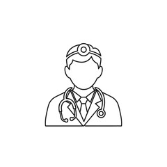 Fototapeta premium Professional Medical Doctor Illustration with Stethoscope and Head Mirror