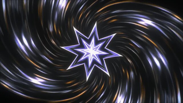 A mesmerizing star in a swirl of light, evoking a sense of cosmic energy and wonder