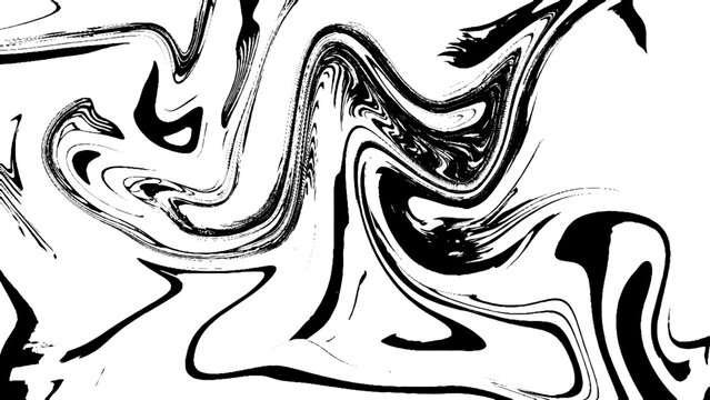 Black and white marble abstract background. Wallpaper for a banner. Modern style backdrop. Monochrome texture. Fluid painting seamless pattern design. Black fluid lines on white background marble geod