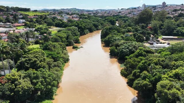 Pardo River Of Sao Jose Do Rio Pardo In Sao Paulo Brazil. Downtown Cityscape. Countryside City. Medieval Church. Sao Jose Do Rio Pardo In Sao Paulo Brazil. Beautiful Skyline.