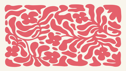 Abstract floral organic shapes pattern © Din'art