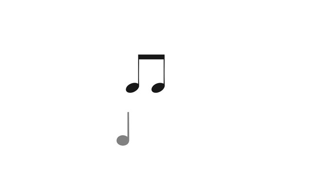 The tone of the song that appears, like a musical note