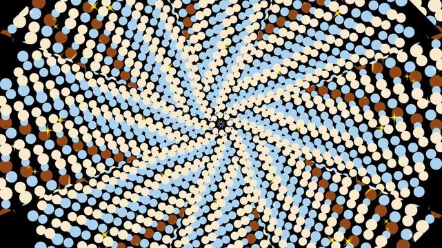 Seamless blue fabric texture and abstract background design featuring a circular dot pattern with a light metallic technology aesthetic for a textured vector wallpaper backdrop