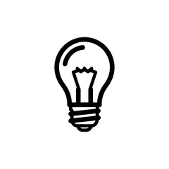 Creative Light Bulb Icon Representing Innovative Ideas and Inspiration