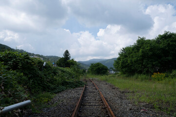 田舎の廃線になった線路