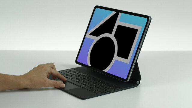 Tablet 12 Zoom Out &ndash; Modern Touchscreen Screen Presentation, Animated Device Showcase, Website and App UI UX Interface Display, Professional Digital Template