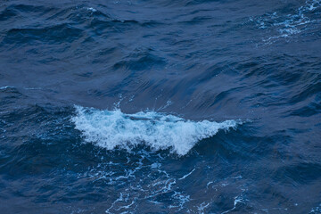 Naklejka premium Azure Dialogue: The Wild Sea and the Silent Earth.