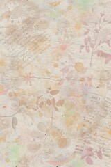 Fototapeta premium Vintage Floral Grunge Background with Handwritten Script Texture