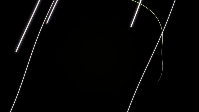 An abstract macro illustration shows a sewing needle with thread isolated on a black background for a sharp closeup