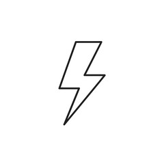 Minimalist Lightning Bolt Icon Illustration for Power and Energy Concept