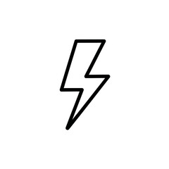Minimalist Line Art of a Lightning Bolt for Modern Energy and Power Icon