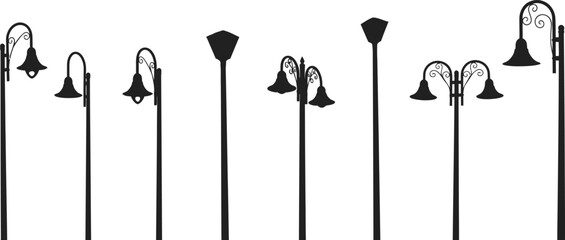 Variety of street lamp post designs