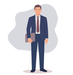 Fototapeta premium Businessman boss isolated. Vector flat style illustration stock illustration