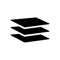 Stacked Black Rectangles Illustration for Graphic Design Projects