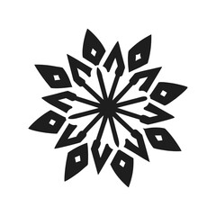 Obraz premium Geometric black flower geometric abstract symmetry