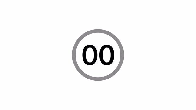 3 second countdown timer, animation . Simple 3-second countdown timer version included Movies start intro  3 2 1 0 count down in transparent background in 4K animation with alpha channel 