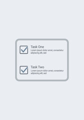 Obraz premium Checkbox List with Checked Boxes and Tasks.