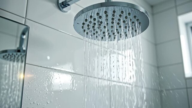 Shower head with running water