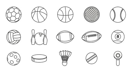 Fototapeta premium Sports Equipment Icons