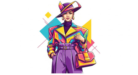 Colorful Man in Vibrant Outfit.