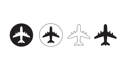 plane icon set