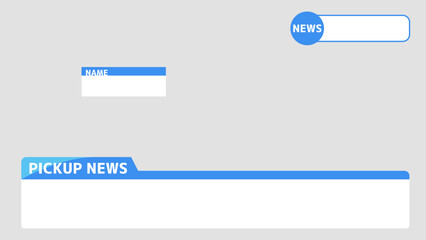 速報テロップデザインセット｜ニュース番組風バナー・見出し素材