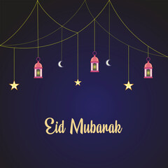 happy eid day greeting card . Eid Mubarak Islamic vector design greeting card template illustrator