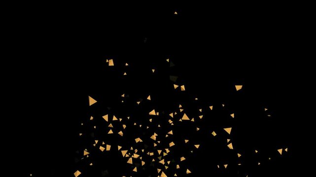 Fairy unicorn glowing confetti rain isolated on transparent black screen background with alpha channel, magical birthday and anniversary celebration overlay for social media stories and reels