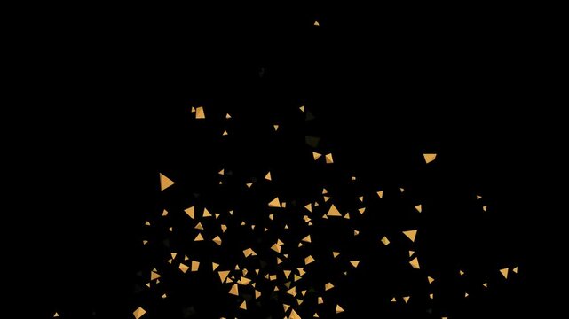 Fairy unicorn glowing confetti rain isolated on transparent black screen background with alpha channel, magical birthday and anniversary celebration overlay for social media stories and reels