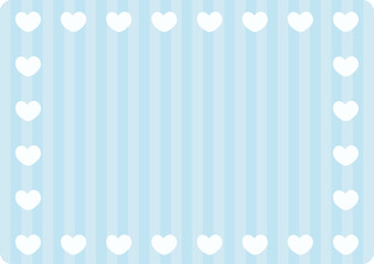 Pastel Blue Seamless Heart Pattern Background for Baby Shower and Valentine Design