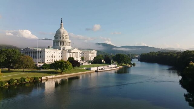 US Capitol Building Washington D C cityscape