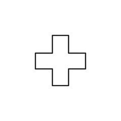 Fototapeta premium Medical Cross Icon Symbol for Healthcare, First Aid, and Emergency Services