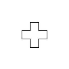 Fototapeta premium Medical Cross Icon Symbol Representing Healthcare and Medical Assistance