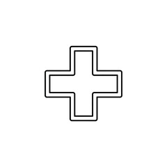 Obraz premium Medical Cross Symbol Icon for Healthcare and First Aid Representation