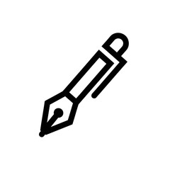 Elegant Pen Icon Representing Creativity and Writing Tools for Design