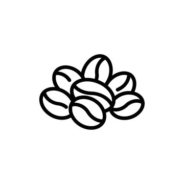 Minimalist Coffee Beans Illustration for Food and Beverage Designs