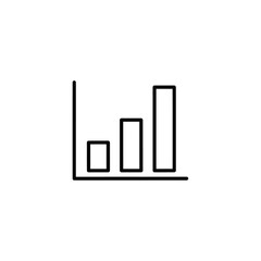 Fototapeta premium Minimalist Line Graph Icon Representing Data Growth and Analysis