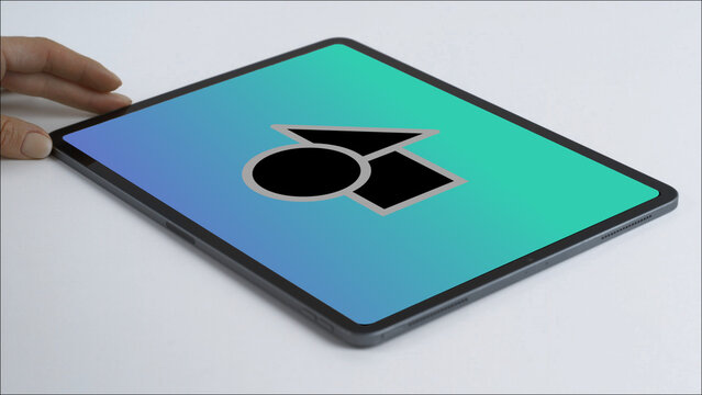 Tablet 58 Scroll Down Single &ndash; Modern Touchscreen Screen Presentation, Animated Device Showcase, Website and App UI UX Interface Display, Professional Digital Template