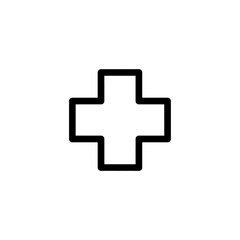 Fototapeta premium Minimalist Medical Cross Icon for Healthcare and First Aid Representation