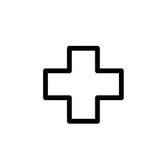 Obraz premium Minimalist Medical Cross Icon Representing Healthcare and Emergency Services