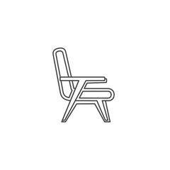 Fototapeta premium Minimalist Line Drawing of a Comfortable Office Chair Illustration